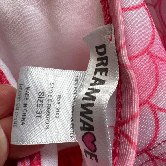 Dreamwave 3T Girls Pink Mermaid Scale Bikini Top with Ruffles - Picture 5 of 5